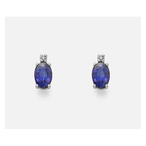 Mikiko Women&#39;s Earrings White Gold Sapphire Diamonds MO5023O4ZFD100