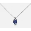 Mikiko Woman Necklace White Gold Sapphire Diamonds