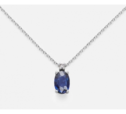 Mikiko Woman Necklace White Gold Sapphire Diamonds