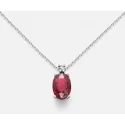 Mikiko Woman Necklace White Gold Ruby Diamonds