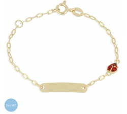 9kt Yellow Gold Ladybug Girl Bracelet GL-G21744196