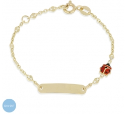 9kt Yellow Gold Ladybug Girl Bracelet GL-G21744193
