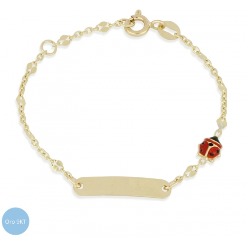 9kt Yellow Gold Ladybug Girl Bracelet GL-G21744193