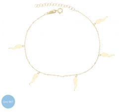 Bracciale Donna Corni Portafortuna Oro Giallo 9kt GL-G21744142