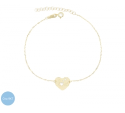 9kt Yellow Gold Heart Woman Bracelet GL-G21744131