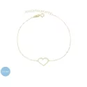 9kt Yellow Gold Heart Woman Bracelet