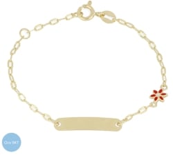 Blumenmädchen Armband 9kt Gelbgold