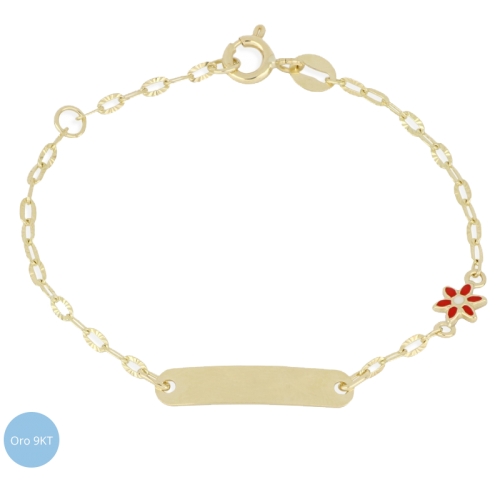 Blumenmädchen Armband 9kt Gelbgold