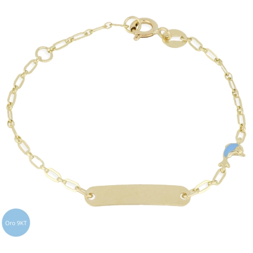 9kt Yellow Gold Dolphin Children's Bracelet GL-G21744204