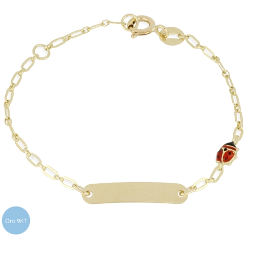 9kt Yellow Gold Ladybug Girl Bracelet