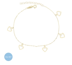 Bracciale Donna Cuori Oro Giallo 9kt GL-G21744139