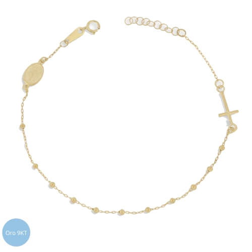 9kt Yellow Gold Rosary Women&#39;s Bracelet GL-G21743909