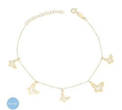 9 kt Gelbgold Damenarmband Schmetterlinge GL-G21743948