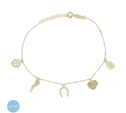 Bracciale Donna Portafortuna Oro Giallo 9kt GL-G21743946