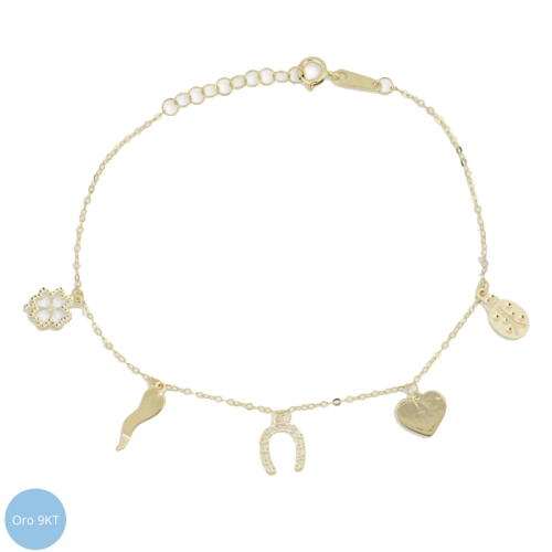 9kt Yellow Gold Lady Charm Bracelet GL-G21743946