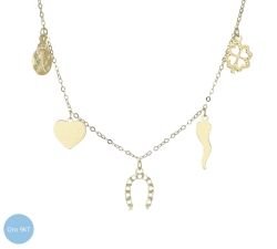 Collana Donna Portafortuna Oro Giallo 9kt GL-G21743947