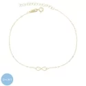 9kt Yellow Gold Infinity Woman Bracelet