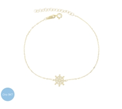 Unisex 9kt Yellow Gold Rudder Bracelet GL-G21744152