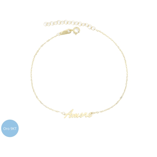 9kt Yellow Gold Love Woman Bracelet