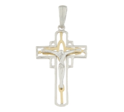 Cross Man Yellow and White Gold GL100493