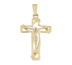 Cross Man Gelbgold Weiß GL100505