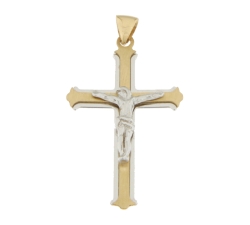 Cross Man Gelbgold Weiß GL100507