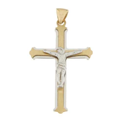 Cross Man Gelbgold Weiß GL100507