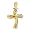 Cross Man Gelbgold Weiß GL100508