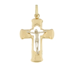 Cross Man Gelbgold Weiß GL100509