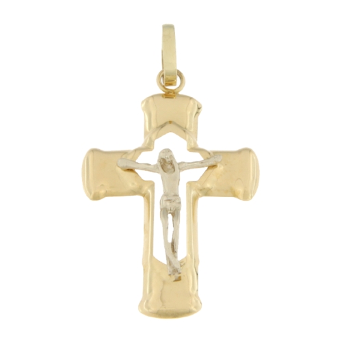 Cross Man Gelbgold Weiß GL100509