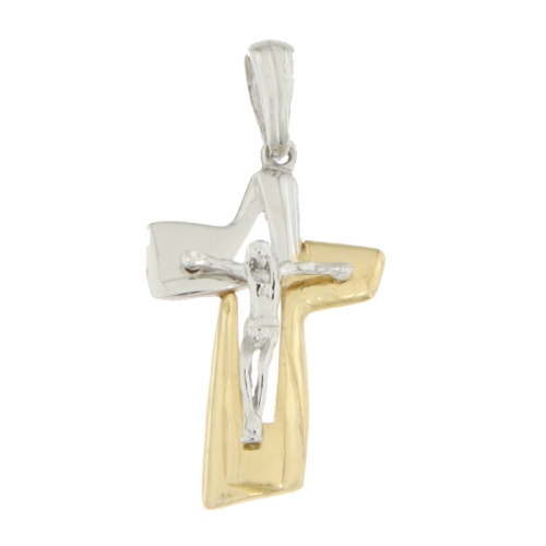 Cross Man Gelbgold Weiß GL100510