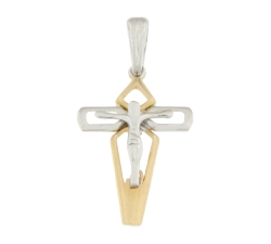 Cross Man Gelbgold Weiß GL100514