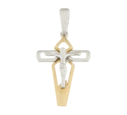 Cross Man Yellow Gold White GL100514