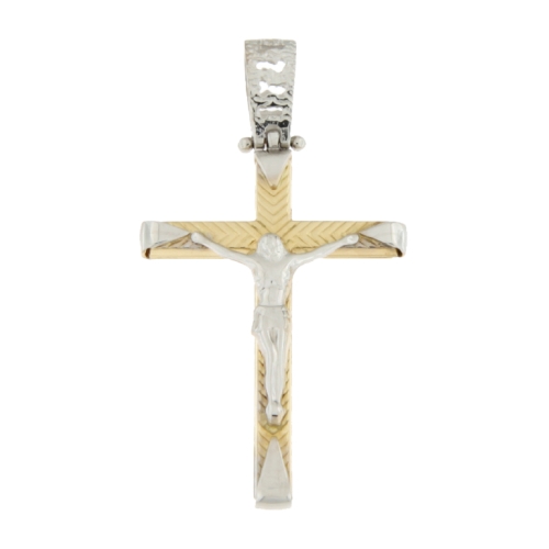 Cross Man Gelbgold Weiß GL100515