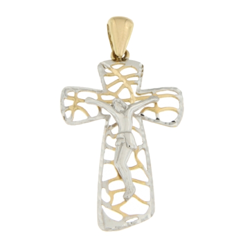 Cross Man Gelbgold Weiß GL100516