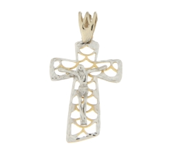 Cross Man Gelbgold Weiß GL100517