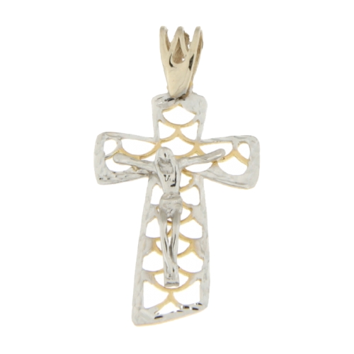 Cross Man Gelbgold Weiß GL100517