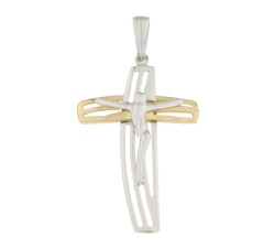 Cross Man Gelbgold Weiß GL100519