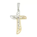 Cross Man Yellow Gold White GL100520