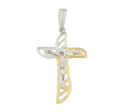 Cross Man Gelbgold Weiß GL100520