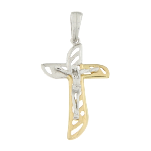 Cross Man Gelbgold Weiß GL100520