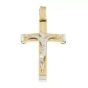 Cross Man Gelbgold Weiß GL100521