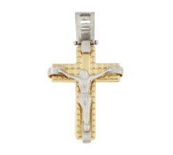 Cross Man Gelbgold Weiß GL100524