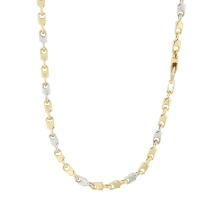 Herren-Halskette aus Weiß- und Gelbgold GL100530