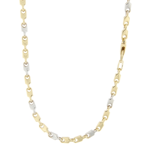 White Yellow Gold Men&#39;s Necklace GL100530