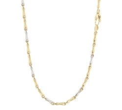 Collana Uomo Oro Giallo Bianco GL100531