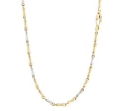 Herren-Halskette aus Weiß- und Gelbgold GL100531