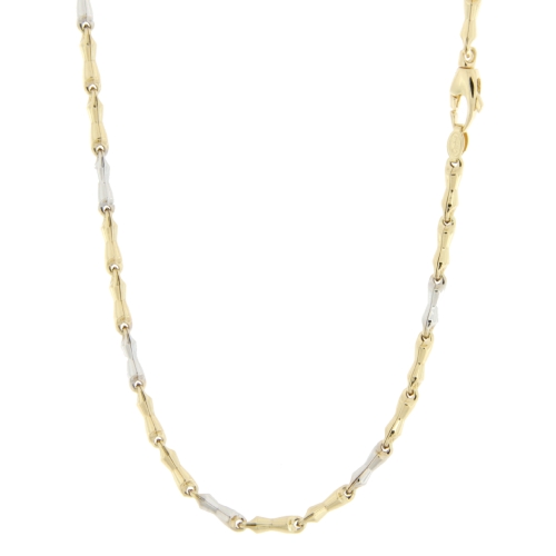 Collana Uomo Oro Giallo Bianco GL100531