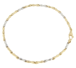 Herrenarmband Weiß-Gelbgold GL100533