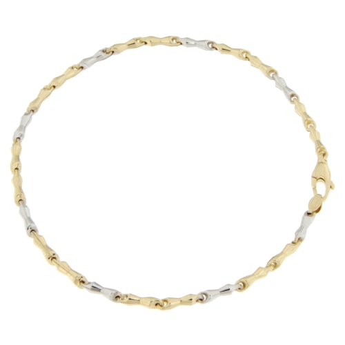 Herrenarmband Weiß-Gelbgold GL100533